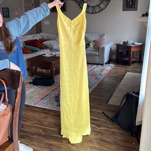 Yellow backless size 2 formal